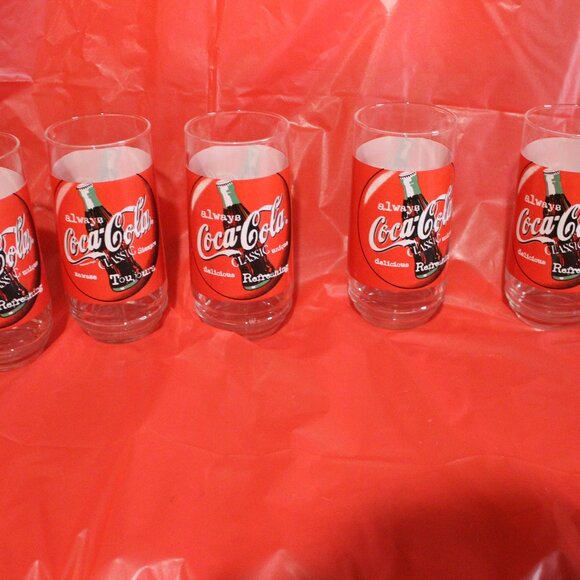 Vintage Collectible Coca-Cola Tumblers -Set of 5 - Picture 2 of 5